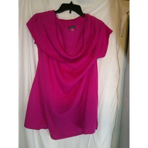 Vince Camuto Fuchsia Cowl Neck Blouse Elegant Drape Top‎ Evening Wear Size L